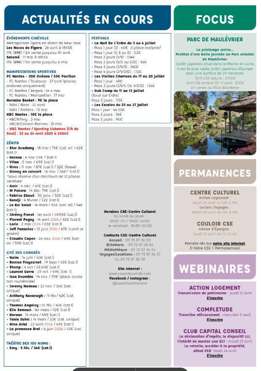 Newsletter du 7 au 11 Avril 2025.