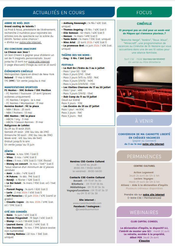 Newsletter du 22 au 25 Avril 2025.
