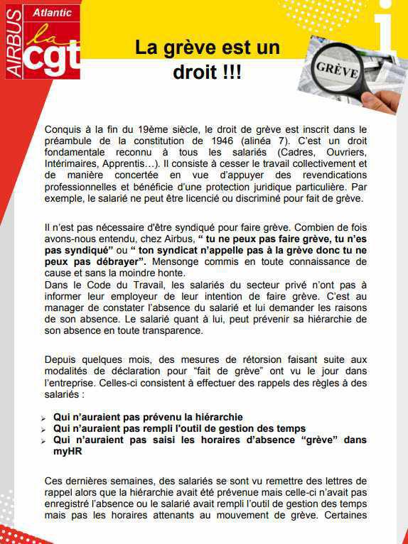 La grève est un droit