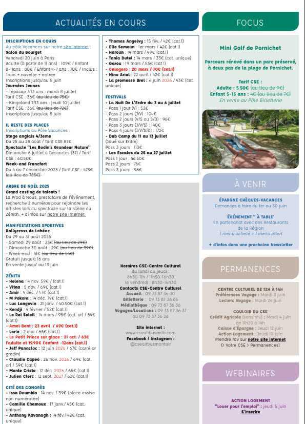 Newsletter du 2 au 8 juin 2025