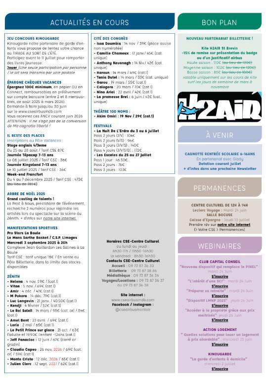 Newsletter du 23 au 27 Juin 2025.