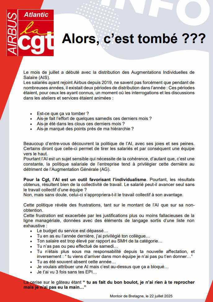 Alors, c'est tombé ???