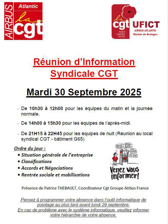 Réunion d'Information Syndicale 30 Septembre 2025.