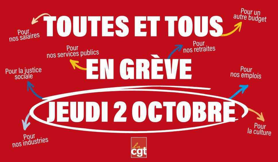 2 octobre : Tous en grève