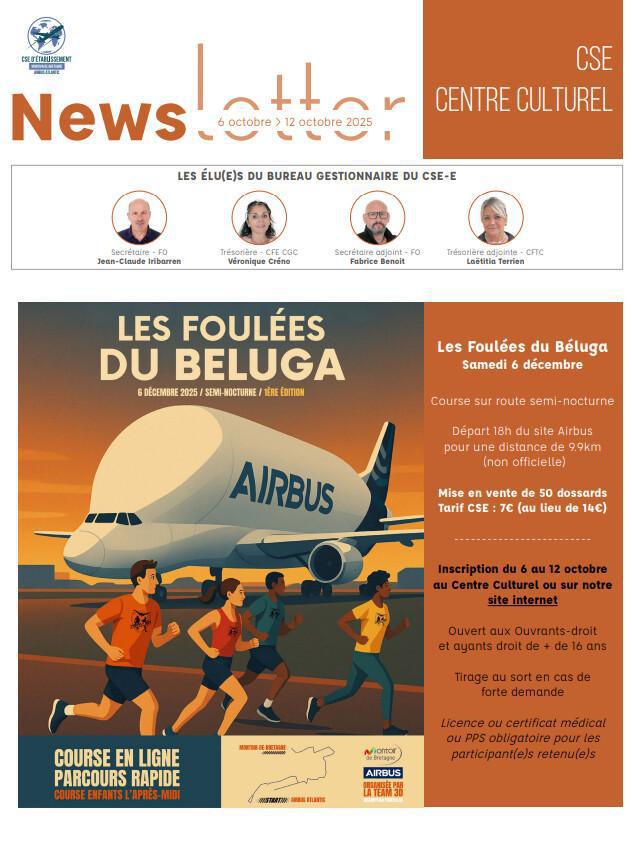 Newsletter du 6 au 10 Octobre 2025.