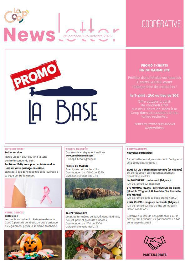 Newsletter du 20 au 24 Octobre 2025.