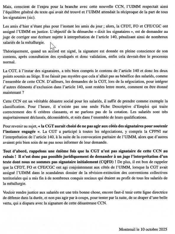 Article 140 : Convention Collective Nationale