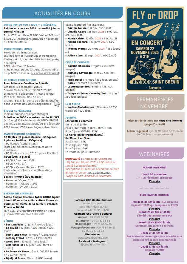 Newsletter du 17 au 23 Novembre 2025