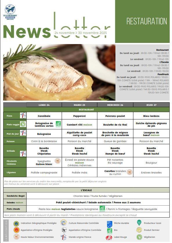 Newsletter du 24 au 28 Novembre 2025.