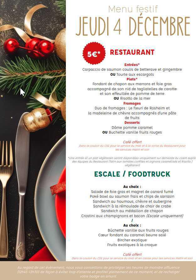 Newsletter du 1er au 7 décembre 2025