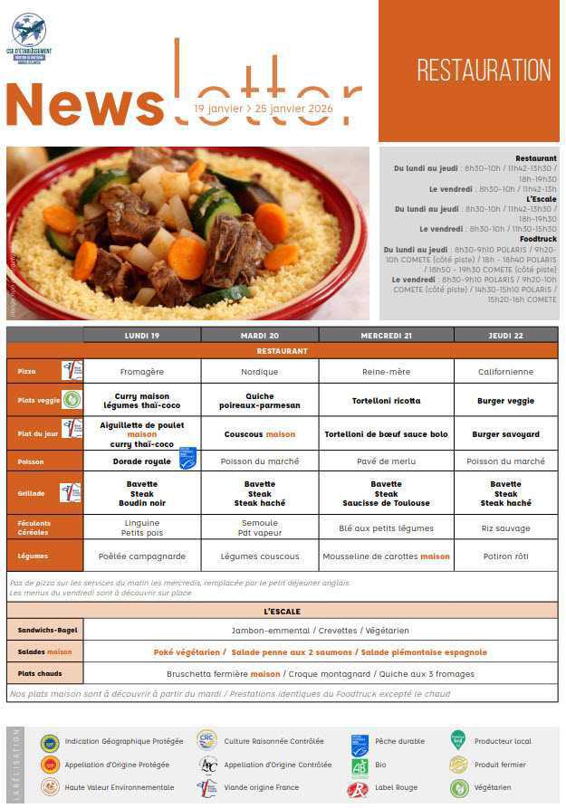 Newsletter du 19 au 25 janvier 2026