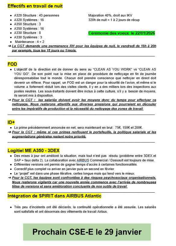 Compte rendu du CSE-E du 18 décembre 2026