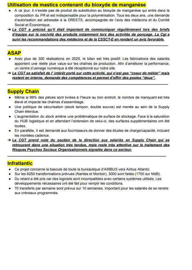 Compte rendu du CSE-E du 26 février 2026
