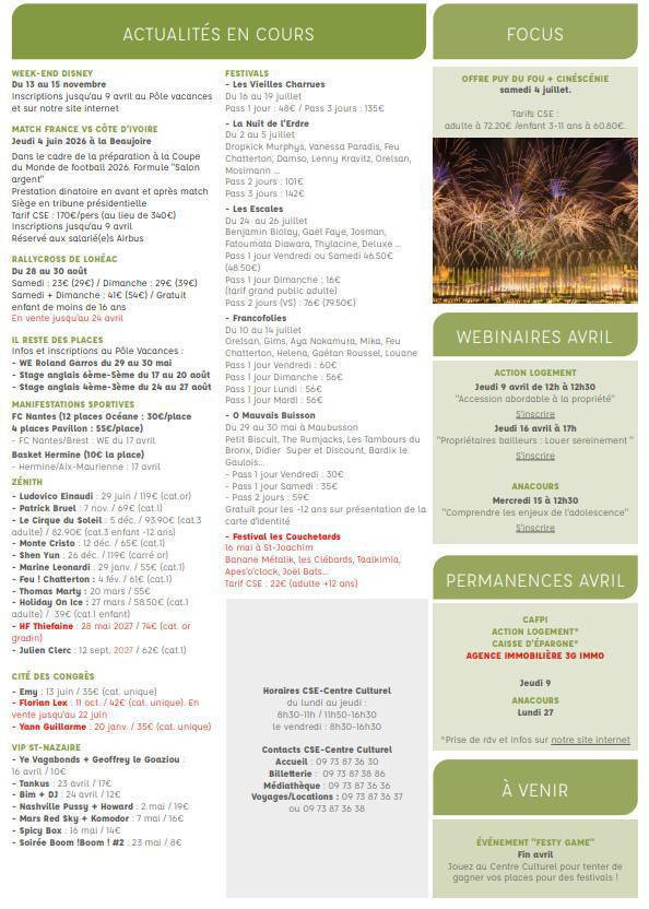 Newsletter du 7 au 10 Avril 2026.