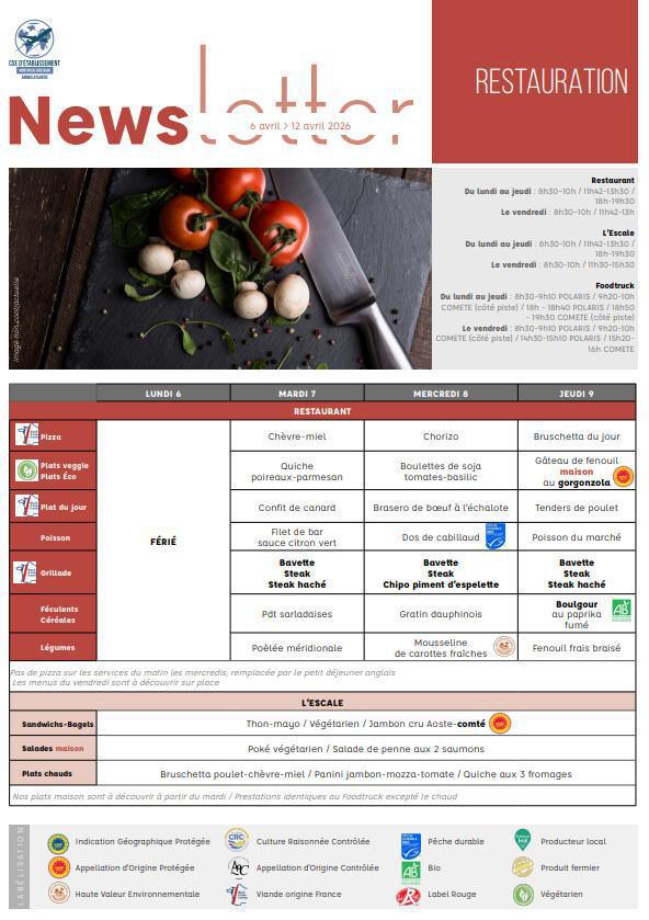 Newsletter du 7 au 10 Avril 2026.