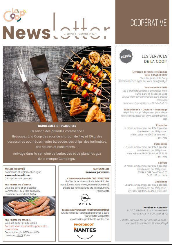Newsletter du 7 au 10 Avril 2026.