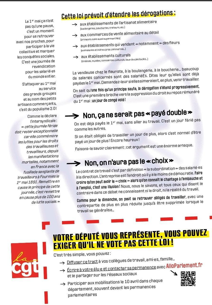 Pas touche au 1er mai