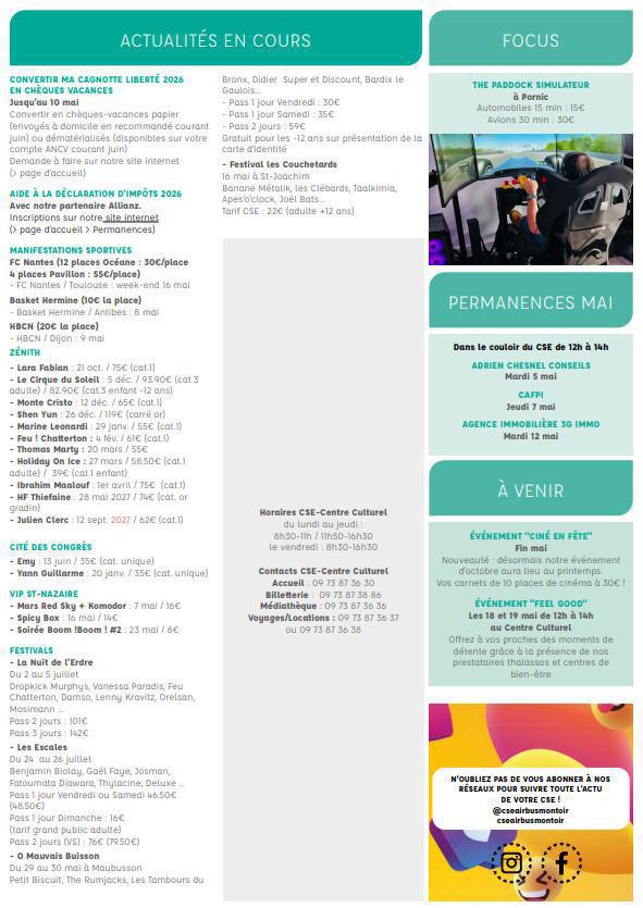 Newsletter du 04 au 07 Mai 2026.