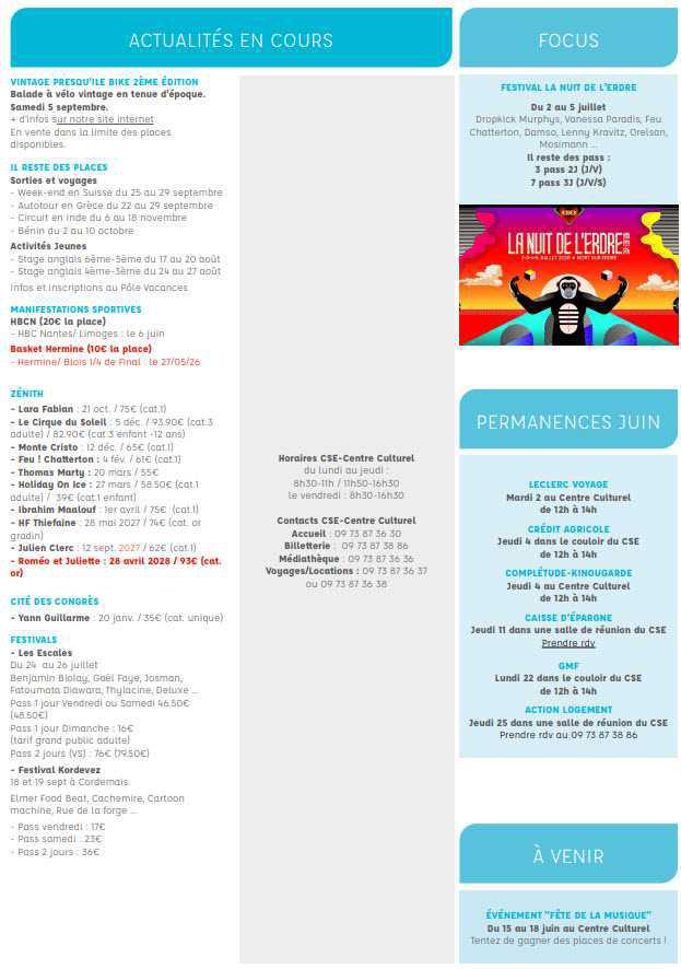 Newsletter du 25 au 31 mai 2026