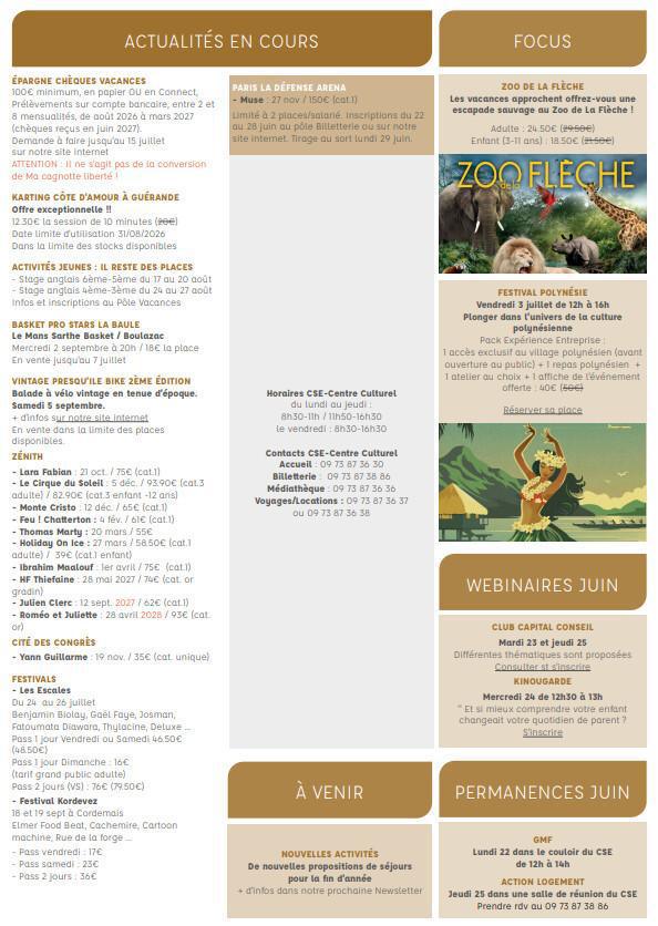 Newsletter du 22 au 26 Juin 2026.