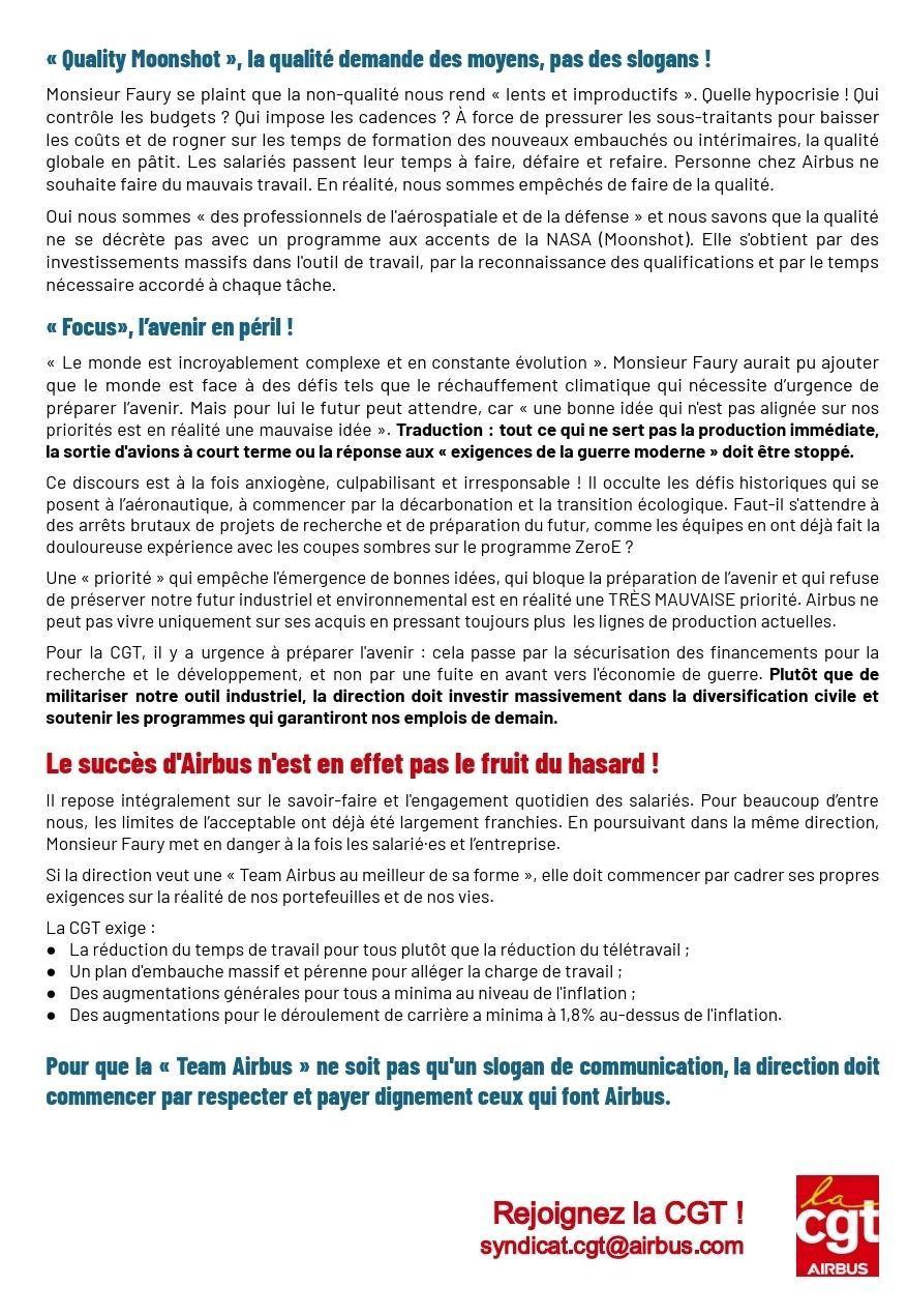 Réponse a Faury