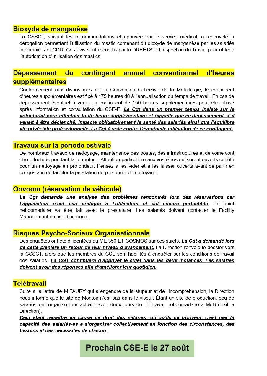 CSE du 25 juin 2026