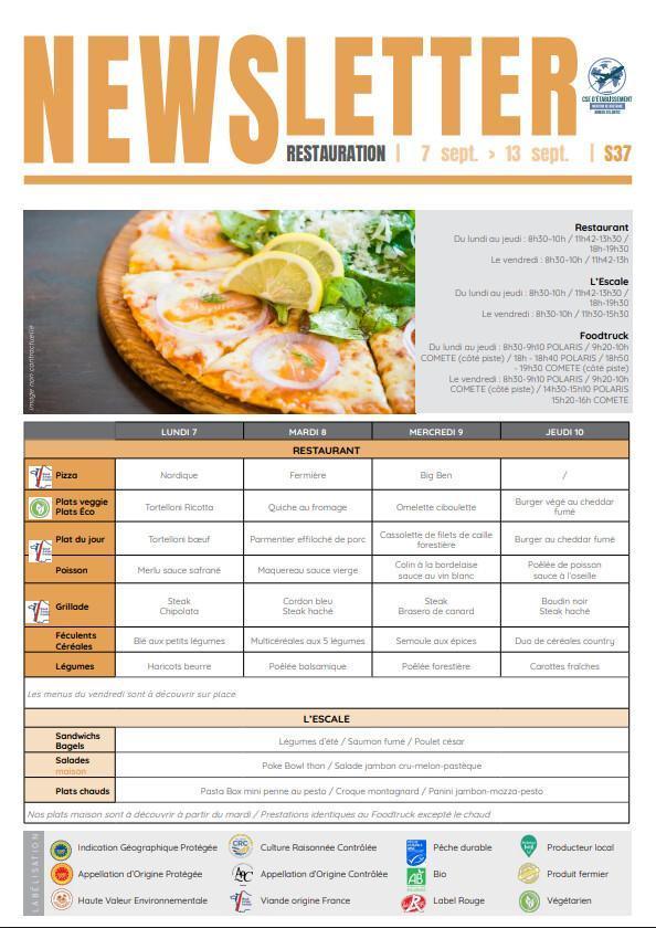 Newsletter du 07 au 11 septembre 2026.