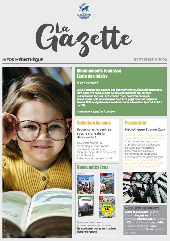 Newsletter du 07 au 11 septembre 2026.
