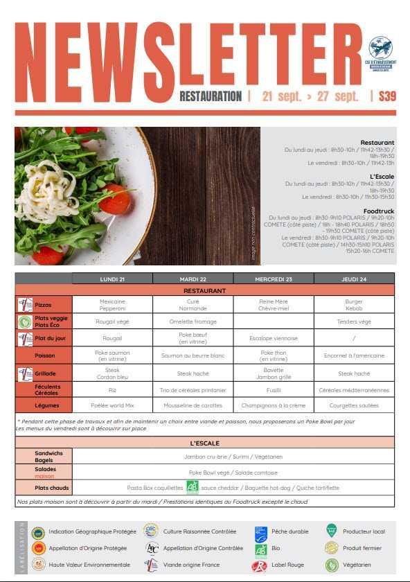 Newsletter du 21 au 25 septembre 2026.