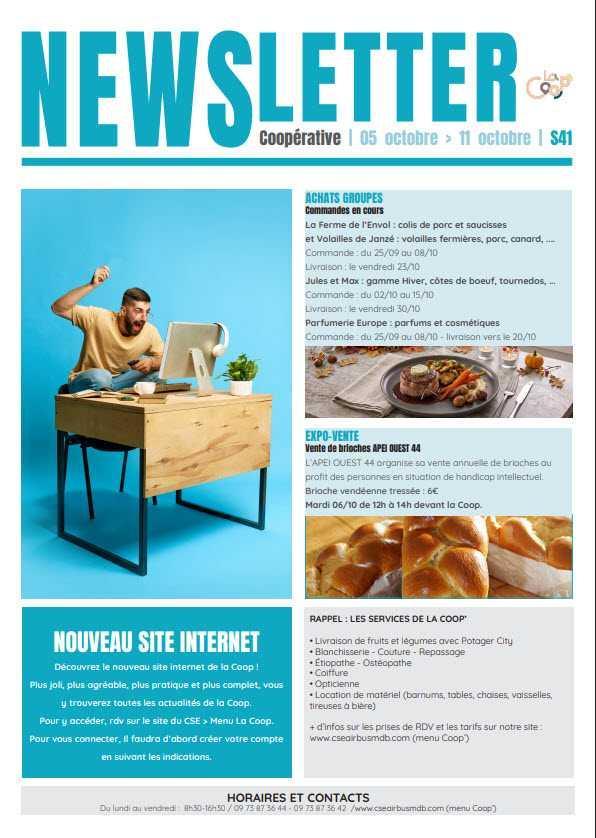 Newsletter du 05 au 09 Octobre 2026.