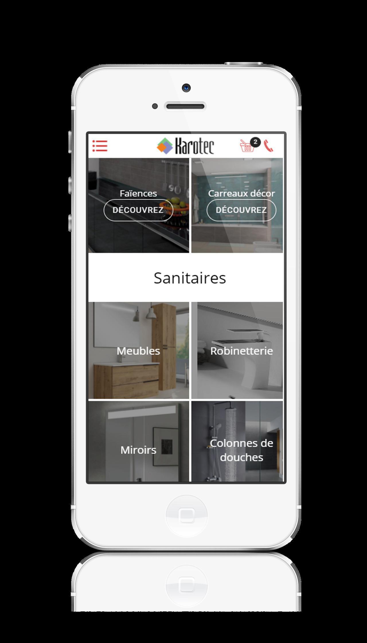Application mobile pour un magasin de carrelages et sanitaires