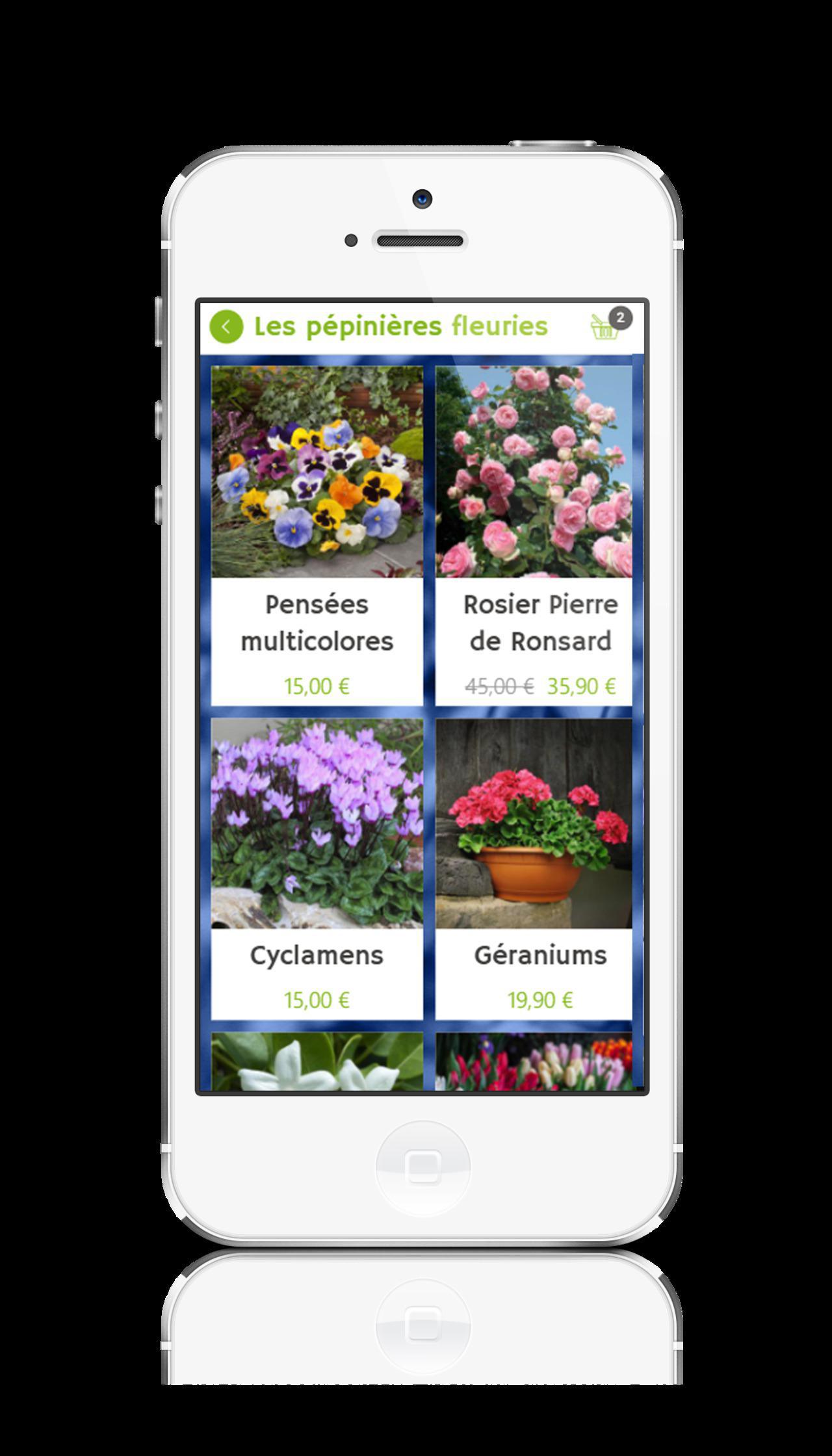 Application mobile pour une pépinière