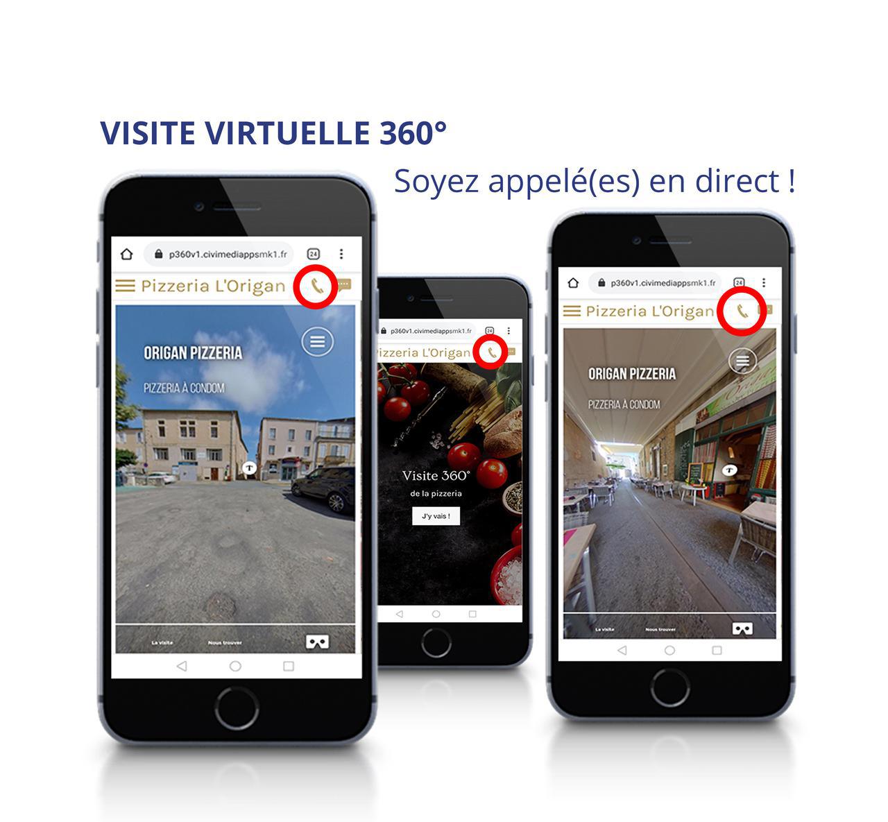 Visite virtuelle 360°, soyez appelé(e) en direct...
