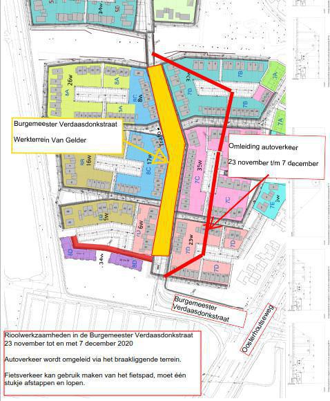 Omleiding autoverkeer van 23 november tot 8 december 2020