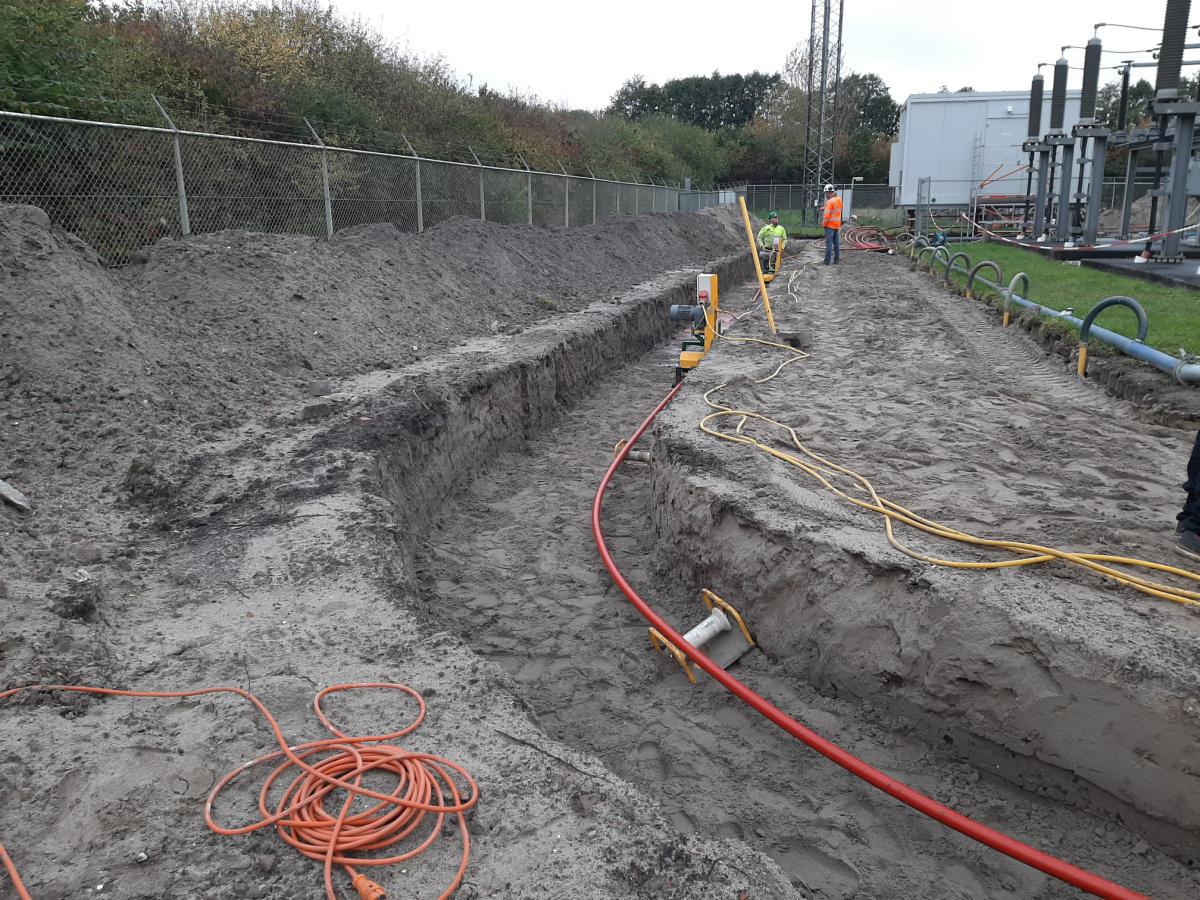 Voorbereidingen aanleg kabelverbinding Zonnepark Lelystad