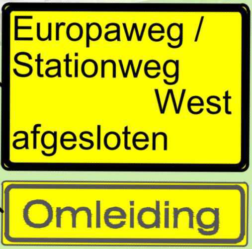 Verkeersmaatregelen afsluiting Europaweg/Stationsweg West