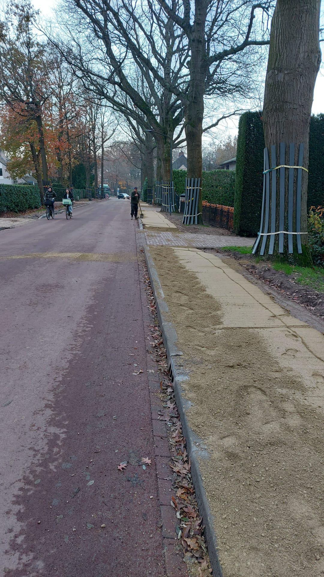 De voetpaden langs de De Bréautélaan