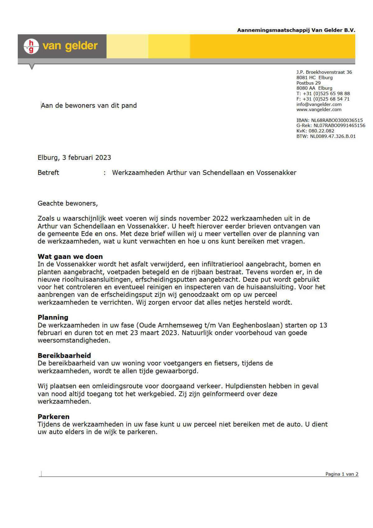 Bewonersbrief Vossenakker Fase 2c