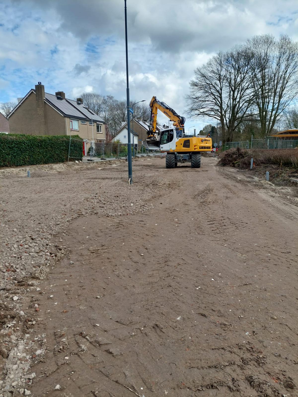 Voortgang werkzaamheden rotonde Vijverbosweg