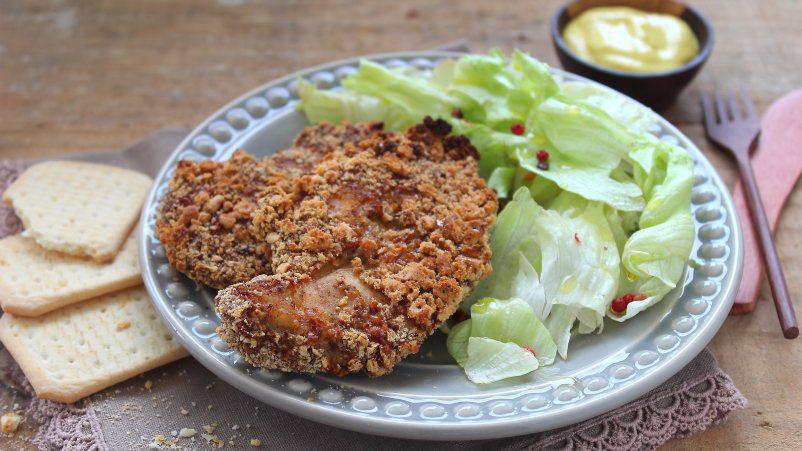 Petto di pollo croccante alla senape Petto di pollo croccante alla senape