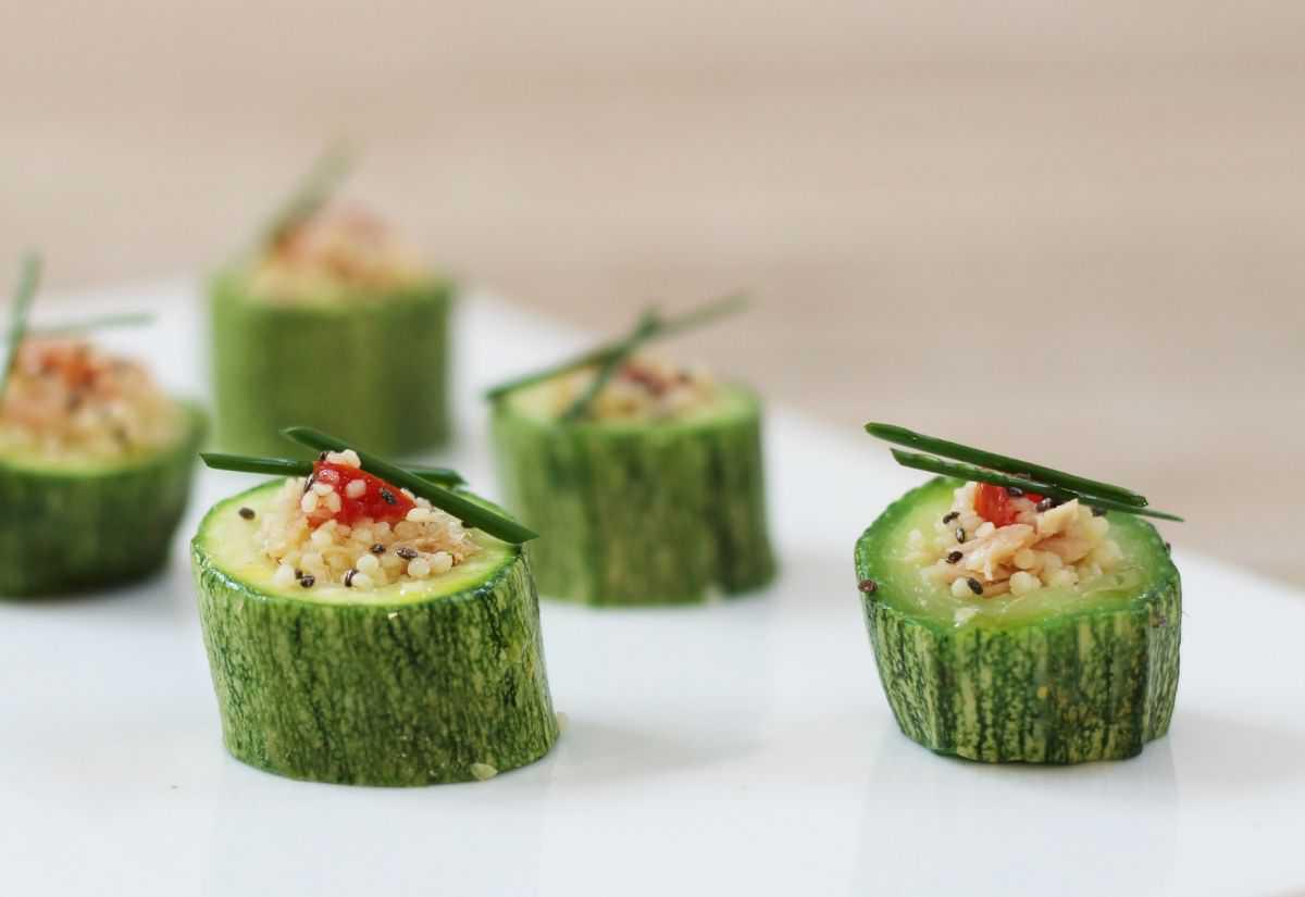 Zucchini finger con ripieno di cous cous Zucchini finger con ripieno di cous cous