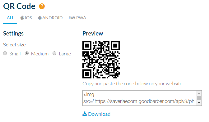 Universal Qr Code Promoting the App