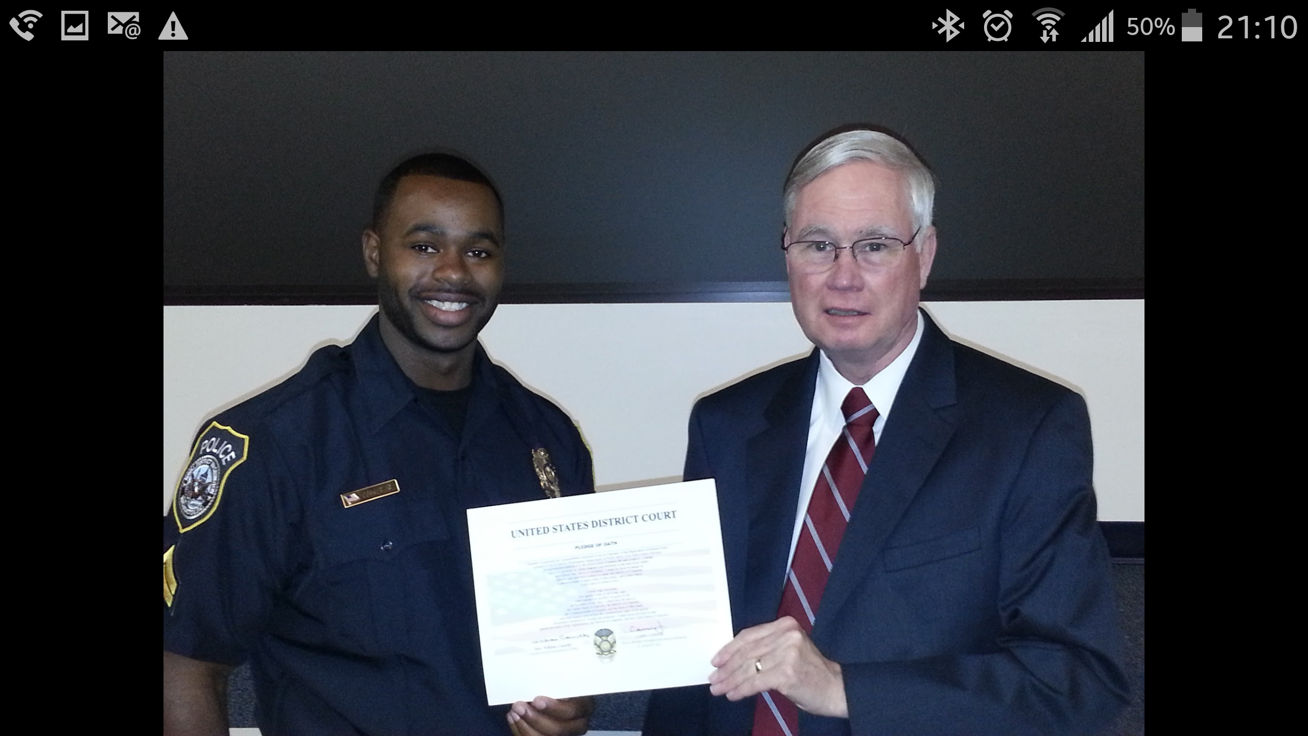 Cpt. Larry Conner with Judge Connelly