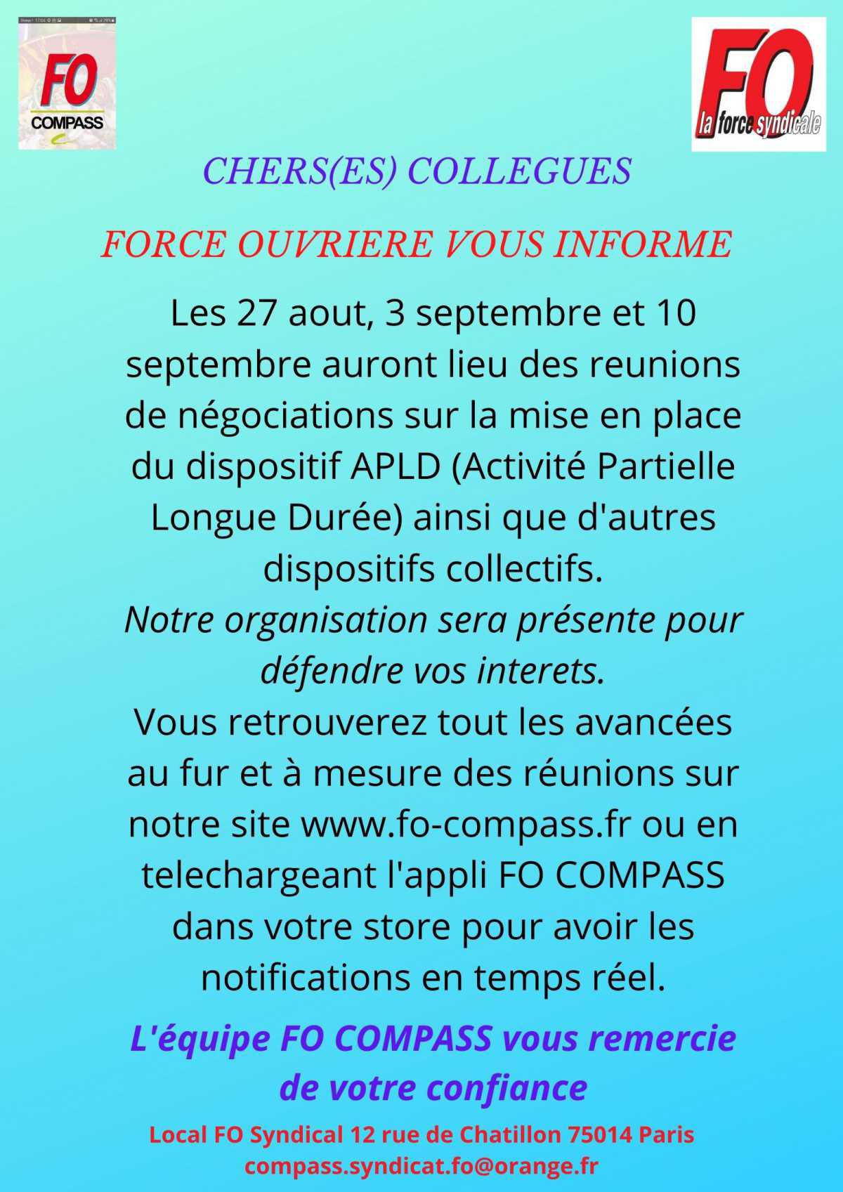 Information APLD (Activité partielle longue durée)