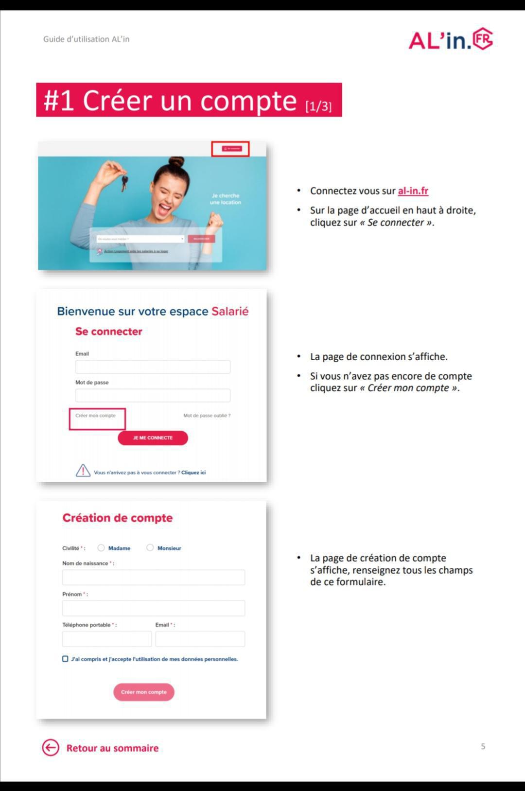 créer votre compte retraite et votre compte logement AL'IN