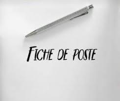 FICHE DE POSTE FICHE DE POSTE