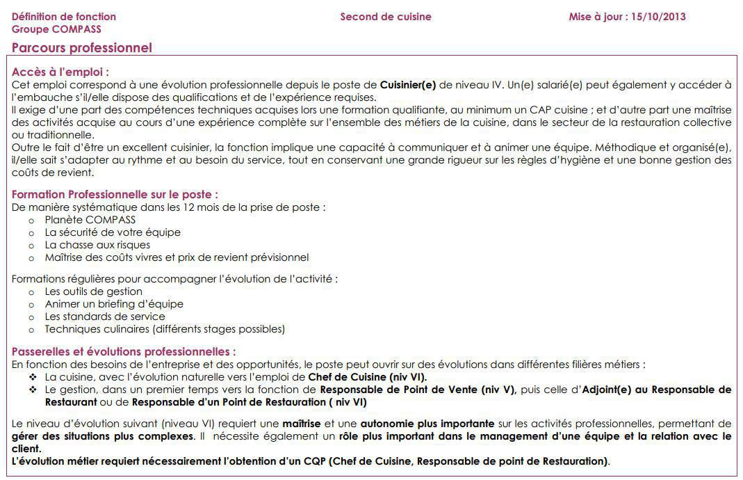 FICHE DE POSTE FICHE DE POSTE