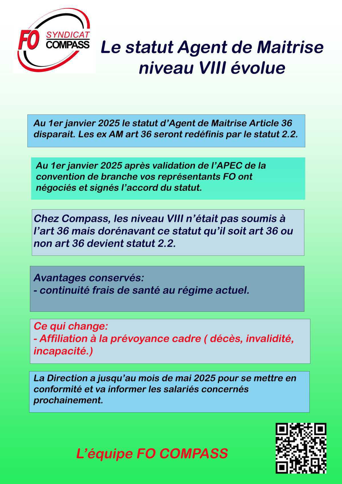 Agent de Maitrise Niveau VIII