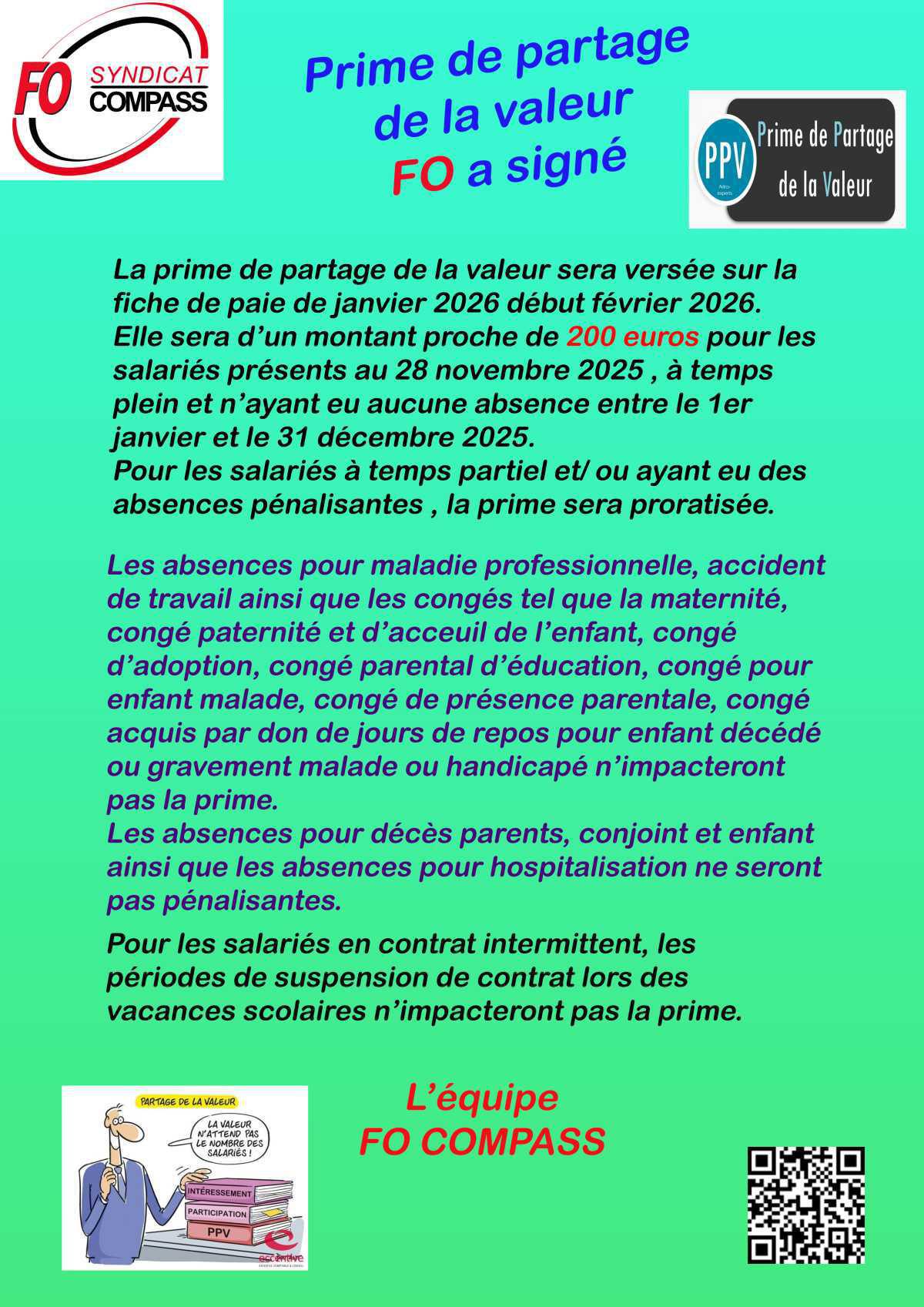 Prime de partage de la valeur (PPV)