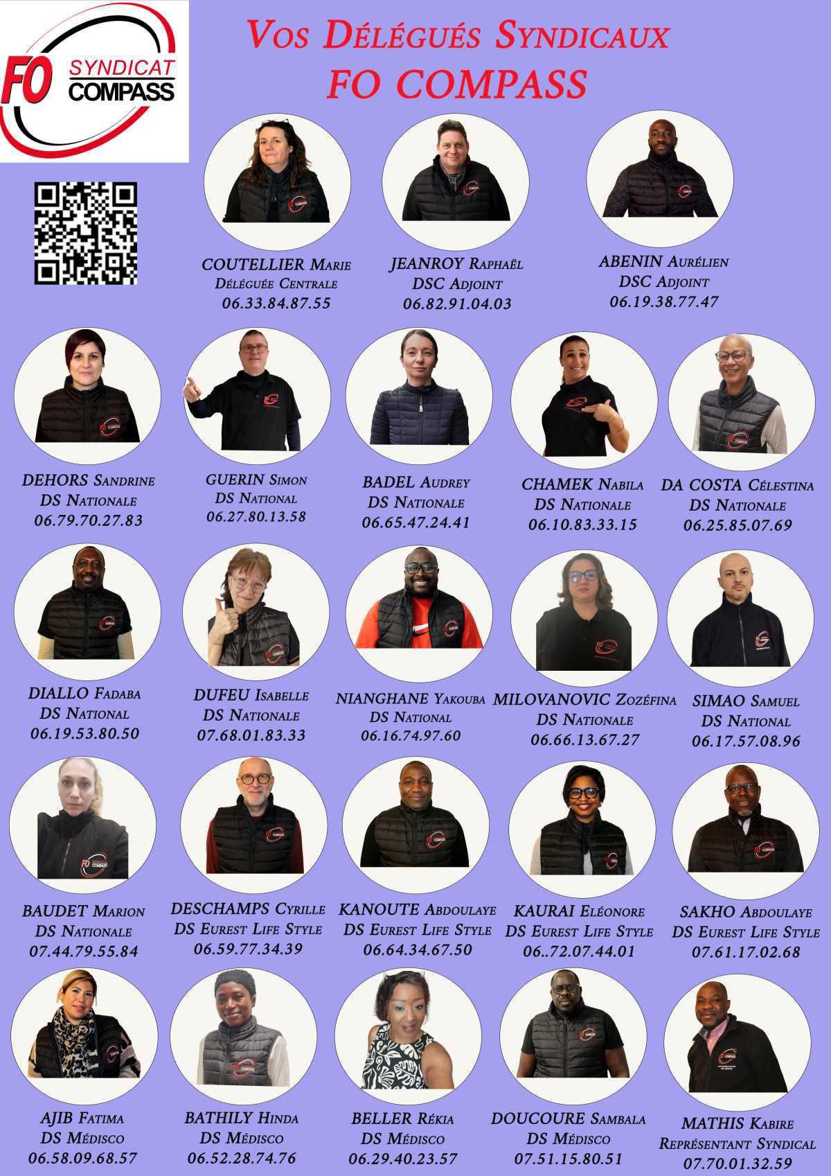 Vos Délégués Syndicaux FO COMPASS